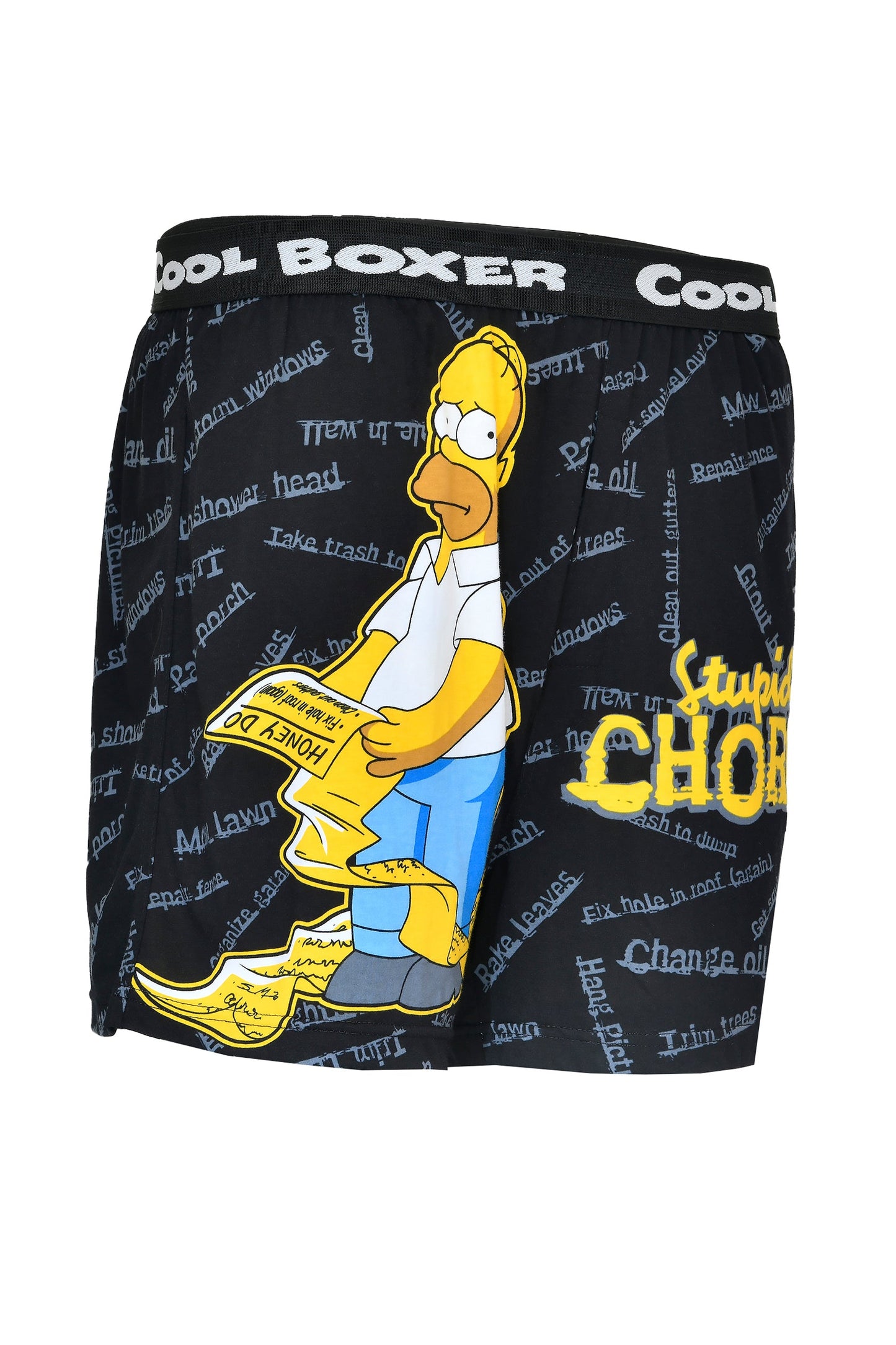 Men's Simpsons "Stupid Chores" Cartoon Printed Modal Boxers