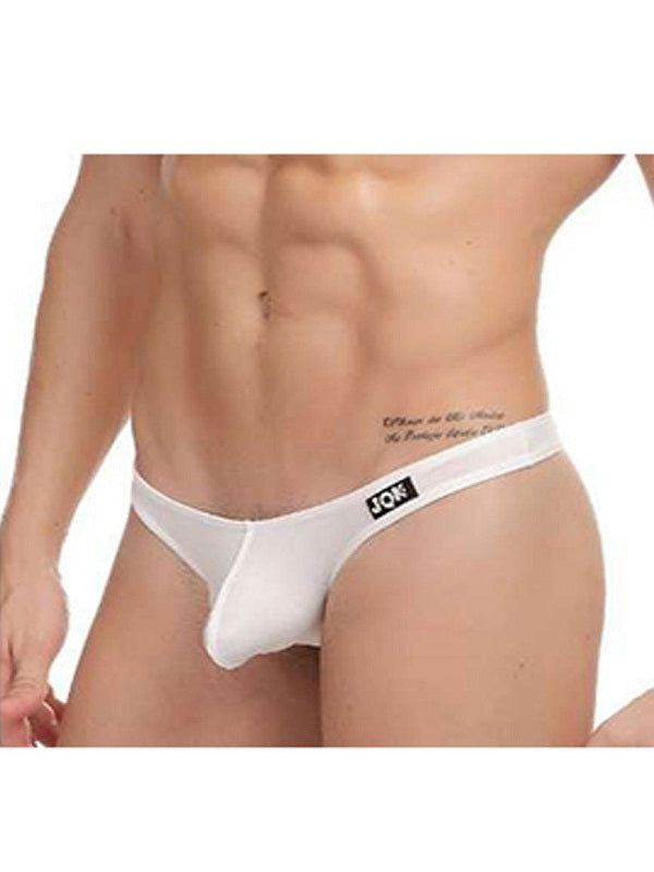 JQK White Cotton Spandex Brief