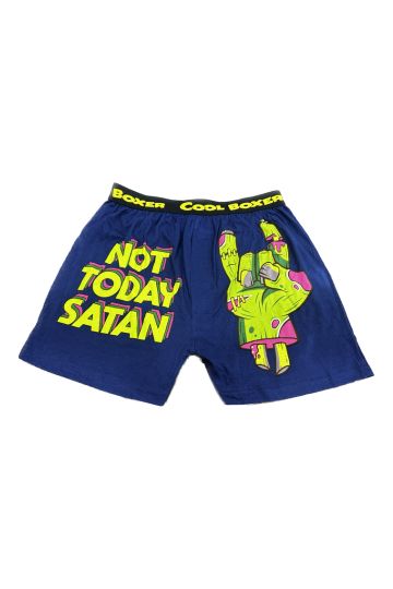 Men's Not Today Satan Cartoon Printed Modal Boxers