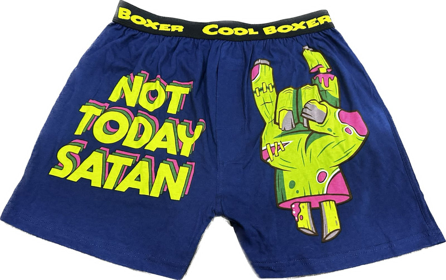 Men's Not Today Satan Cartoon Printed Modal Boxers