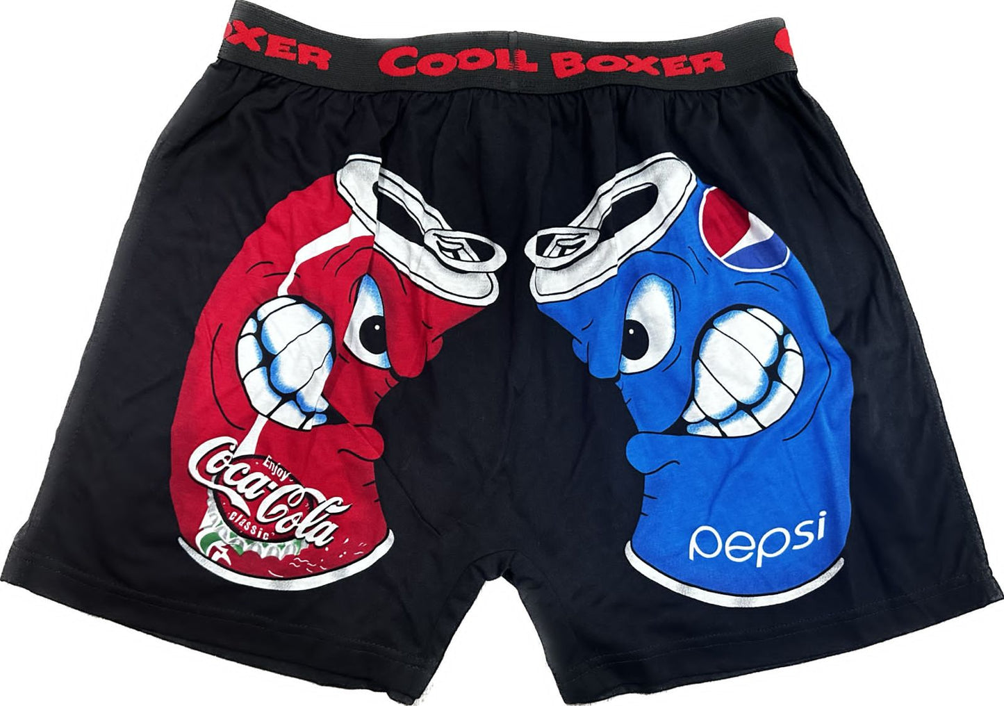 Men's Coca-Cola vs Pepsi Cartoon Printed Modal Boxers