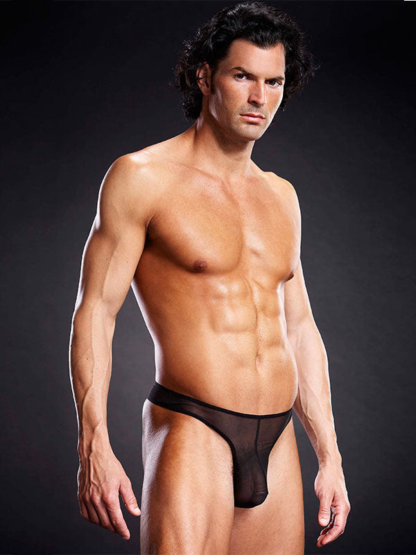 Blue Line Mesh Pouch G-String