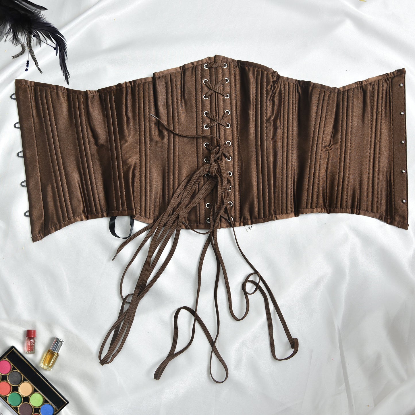 Satin Waist Clincher Brown