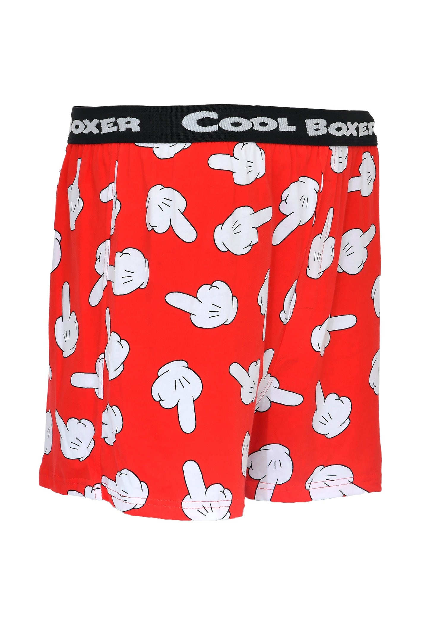 Men's Middle Finger Cartoon Printed Modal Boxers