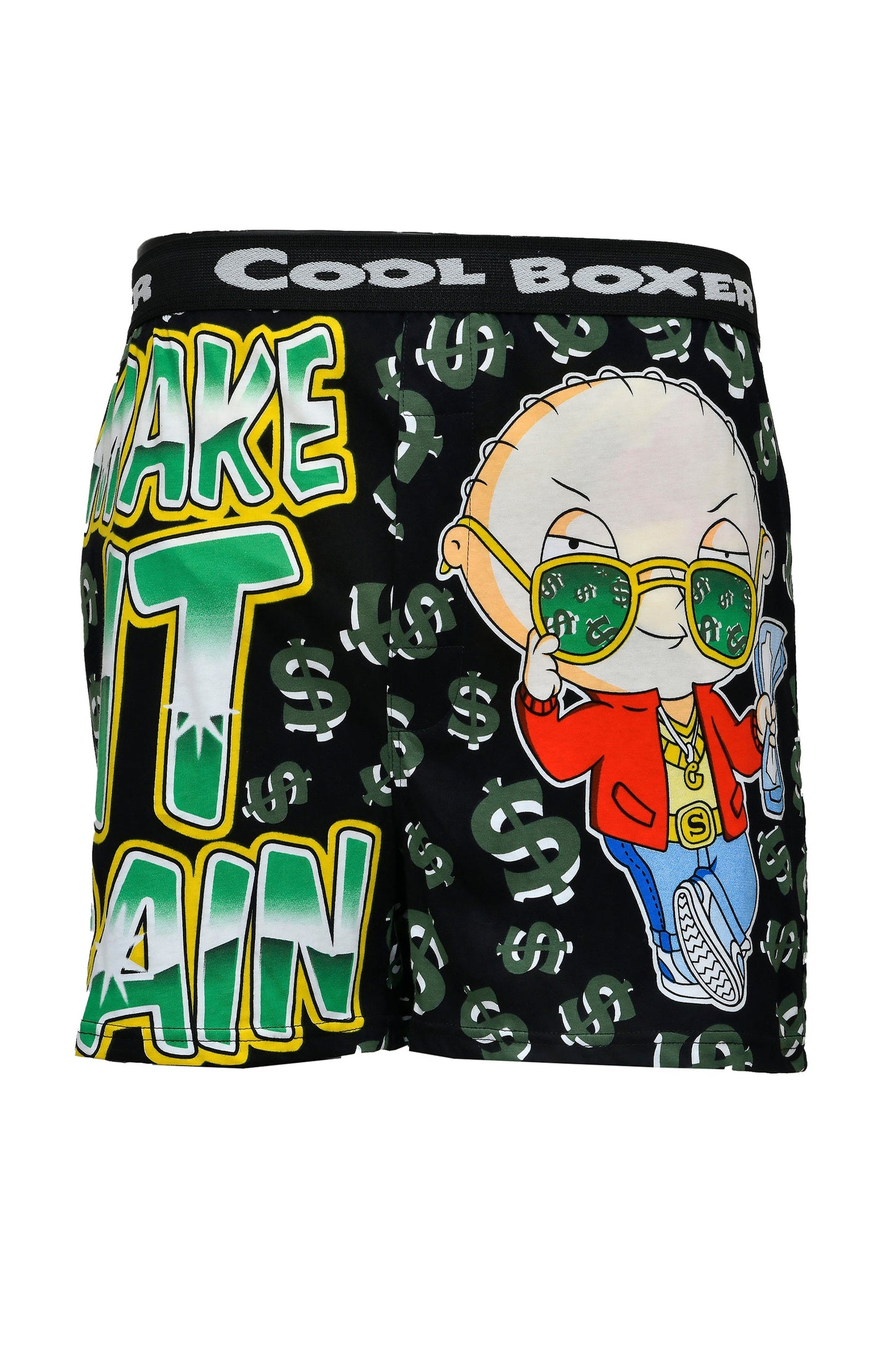 Men's Dollar "Make It Rain" Cartoon Printed Modal Boxers
