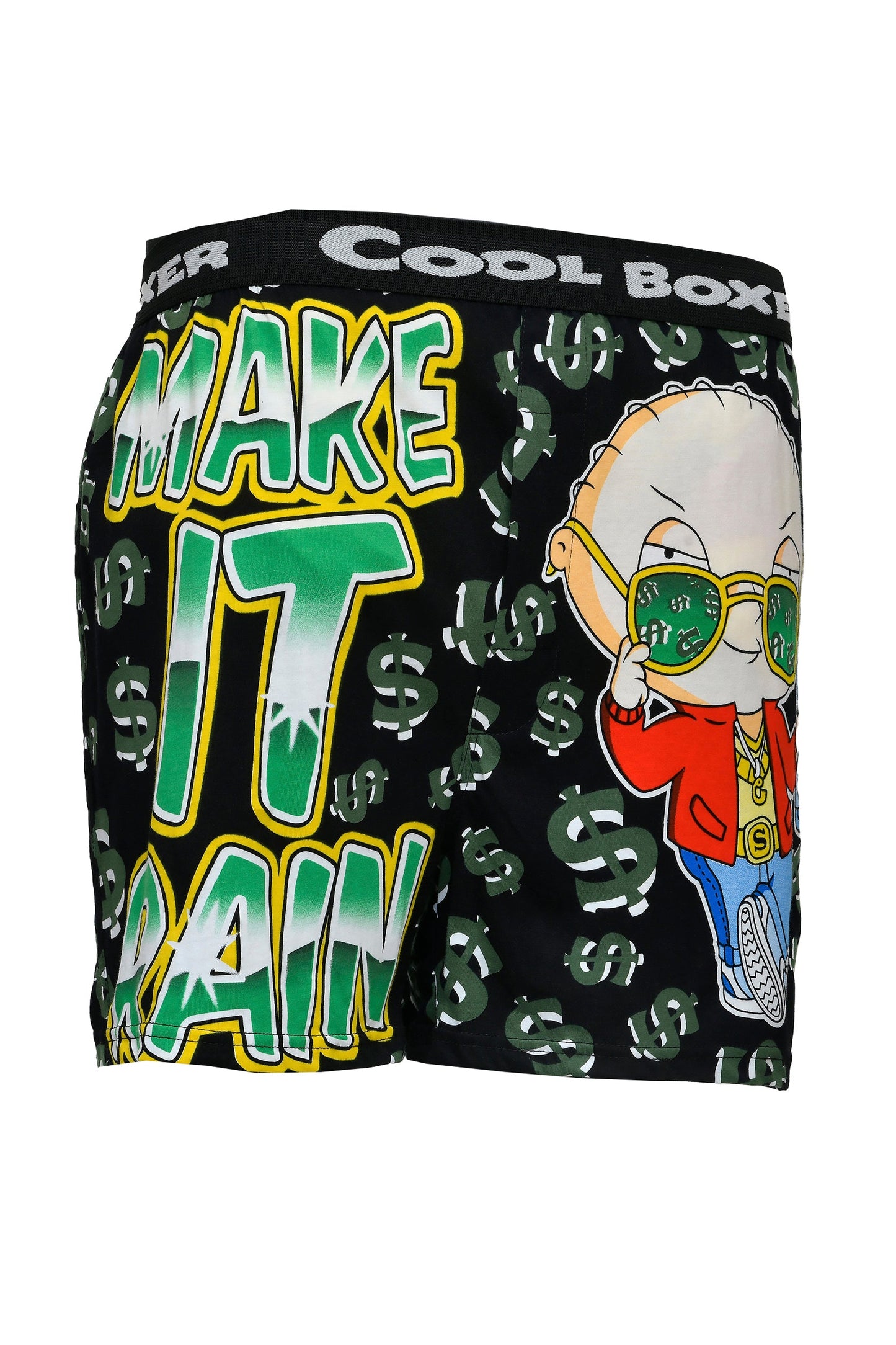 Men's Dollar "Make It Rain" Cartoon Printed Modal Boxers