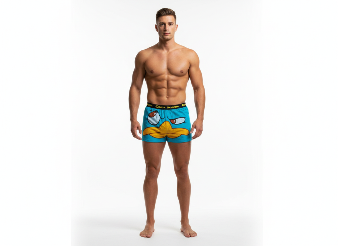 Men's Amazed Eyes Cartoon Printed Modal Boxers