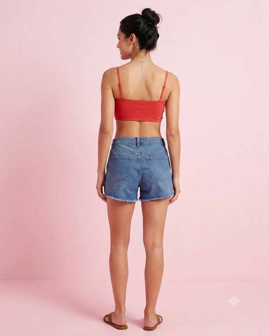 Red Padded Tube Bralet – Hosiery Cotton | Detachable Straps & Pads