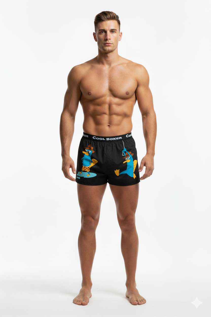 Men's Perry the Platypus Cartoon Printed Modal Boxers