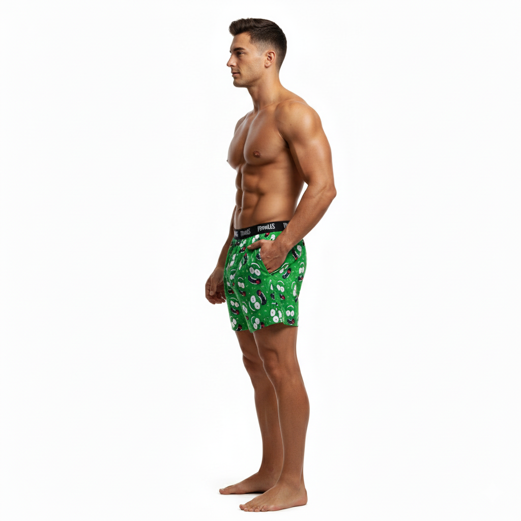 Men's Pickle Rick Printed Modal Boxers