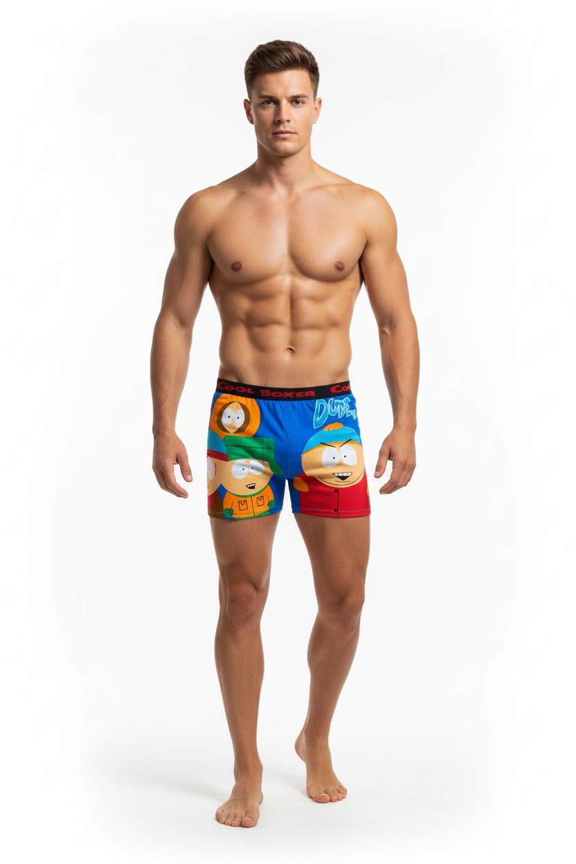 Men's South Park "Dude Face" Cartoon Printed Modal Boxers