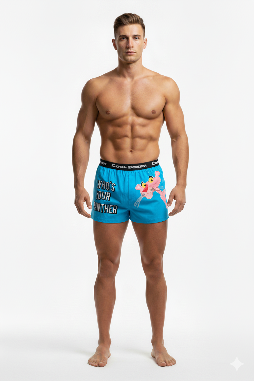 Men's Pink Panther Cartoon Printed Modal Boxers