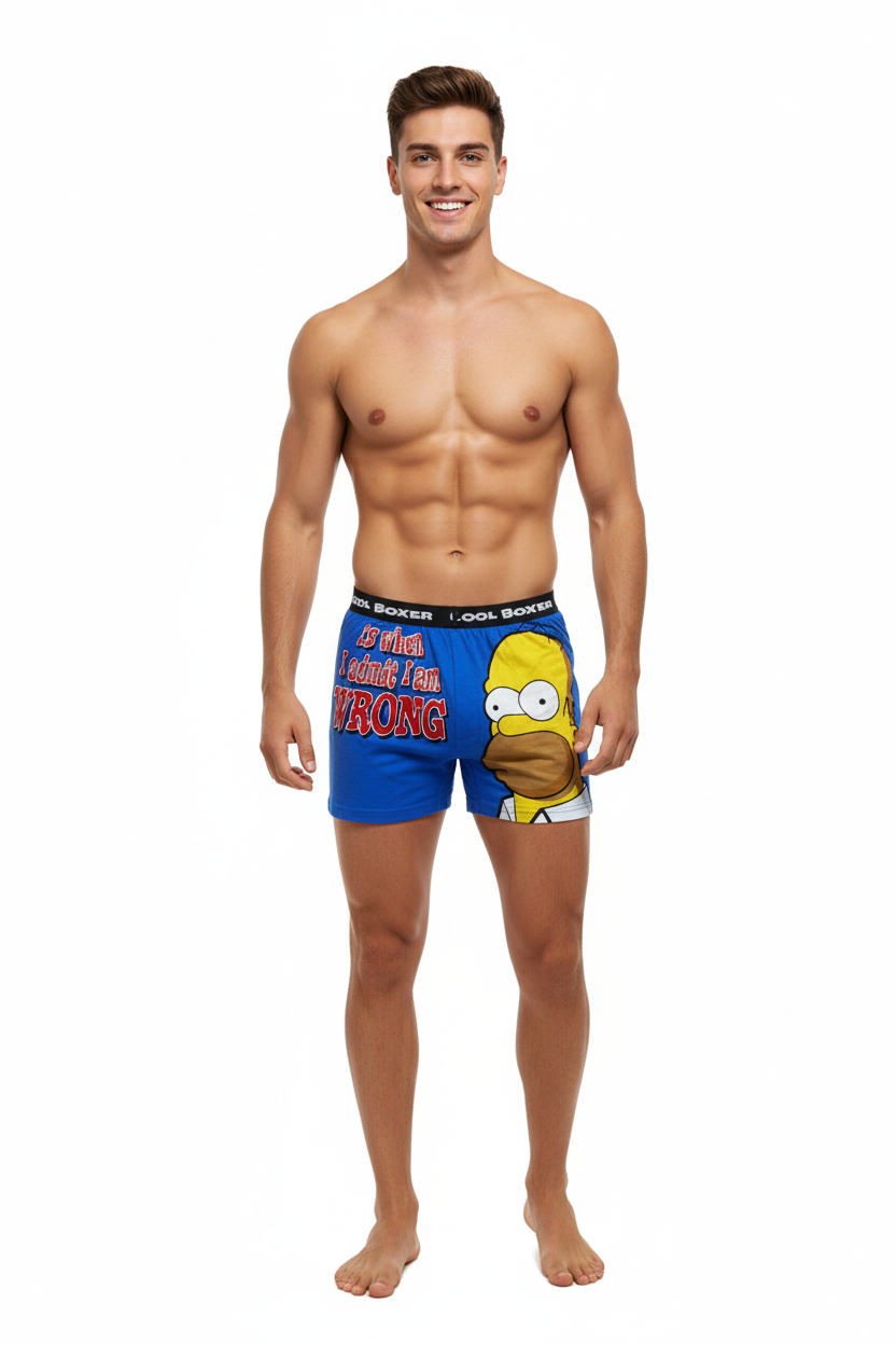 Men's Simpsons "The Only Time I Am Right" Cartoon Printed Modal Boxers