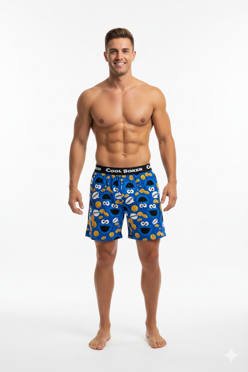 Men's Yummy Face Cartoon Printed Modal Boxers