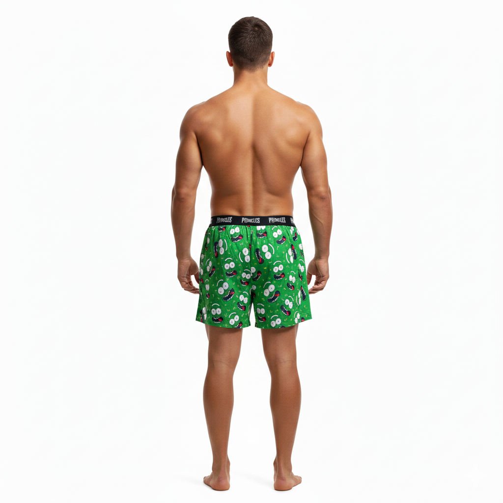 Men's Pickle Rick Printed Modal Boxers