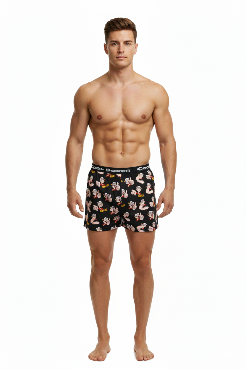 Men's Popeye Cartoon Printed Modal Boxers