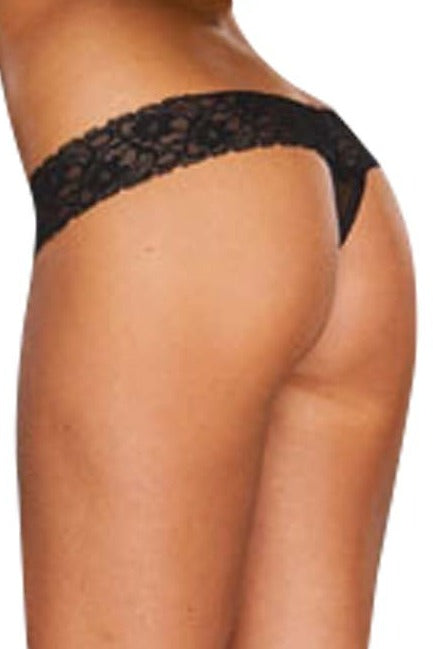 Hustler Black Mesh Crotchless Thong