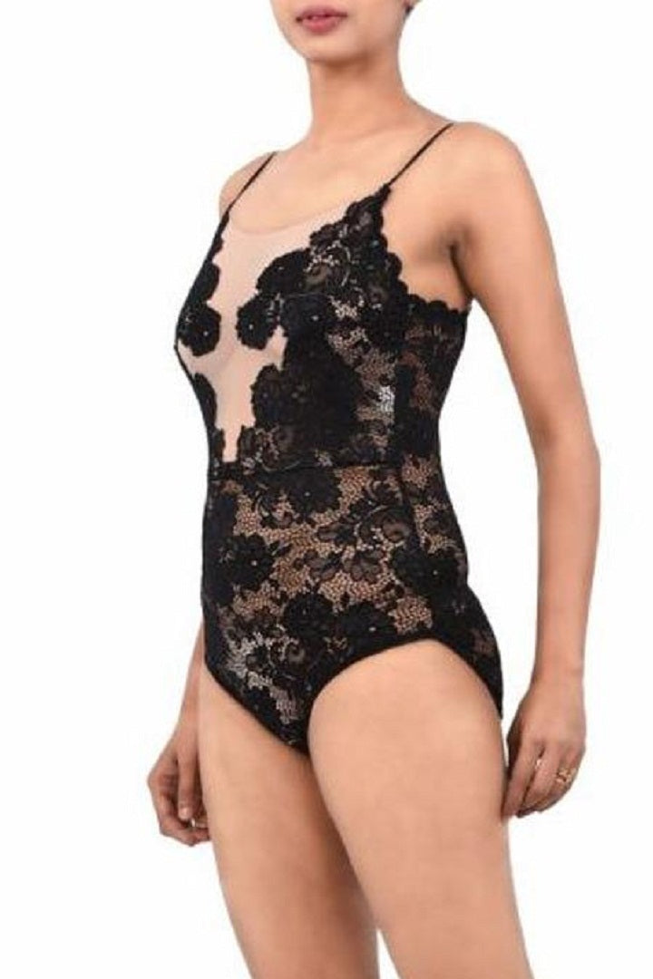 Midnight Veil Lace Sculpting Bodysuit