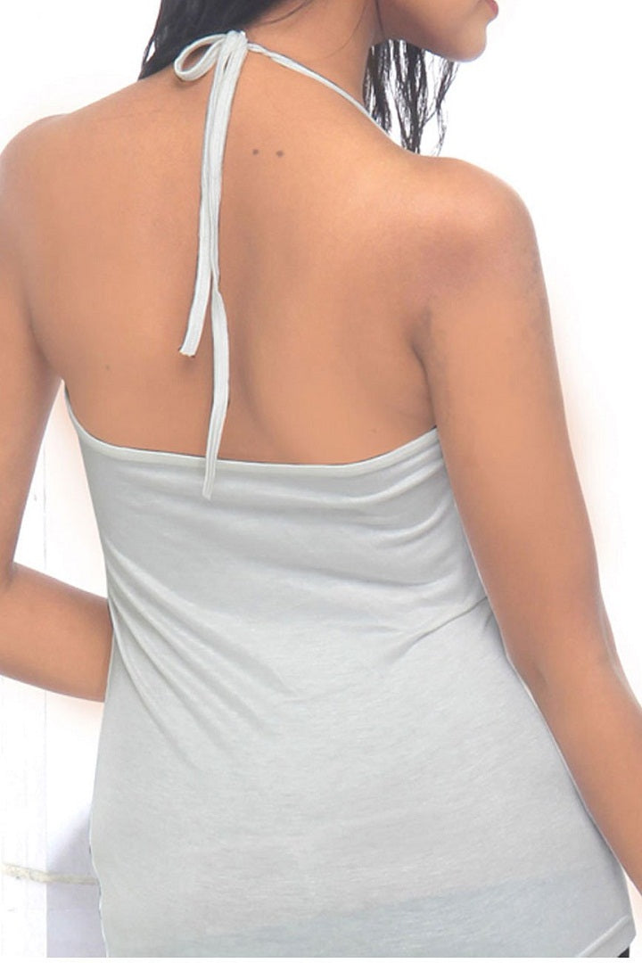 Halter Neck Slip - White