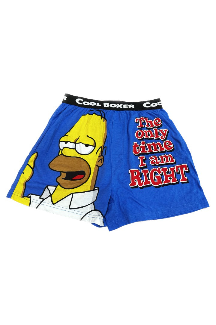 Men's Simpsons "The Only Time I Am Right" Cartoon Printed Modal Boxers