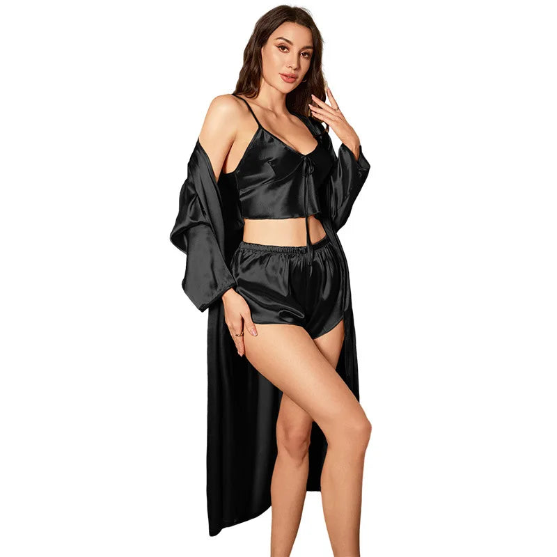 3-Piece Satin Nightwear Set