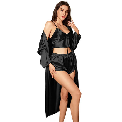 3-Piece Satin Nightwear Set