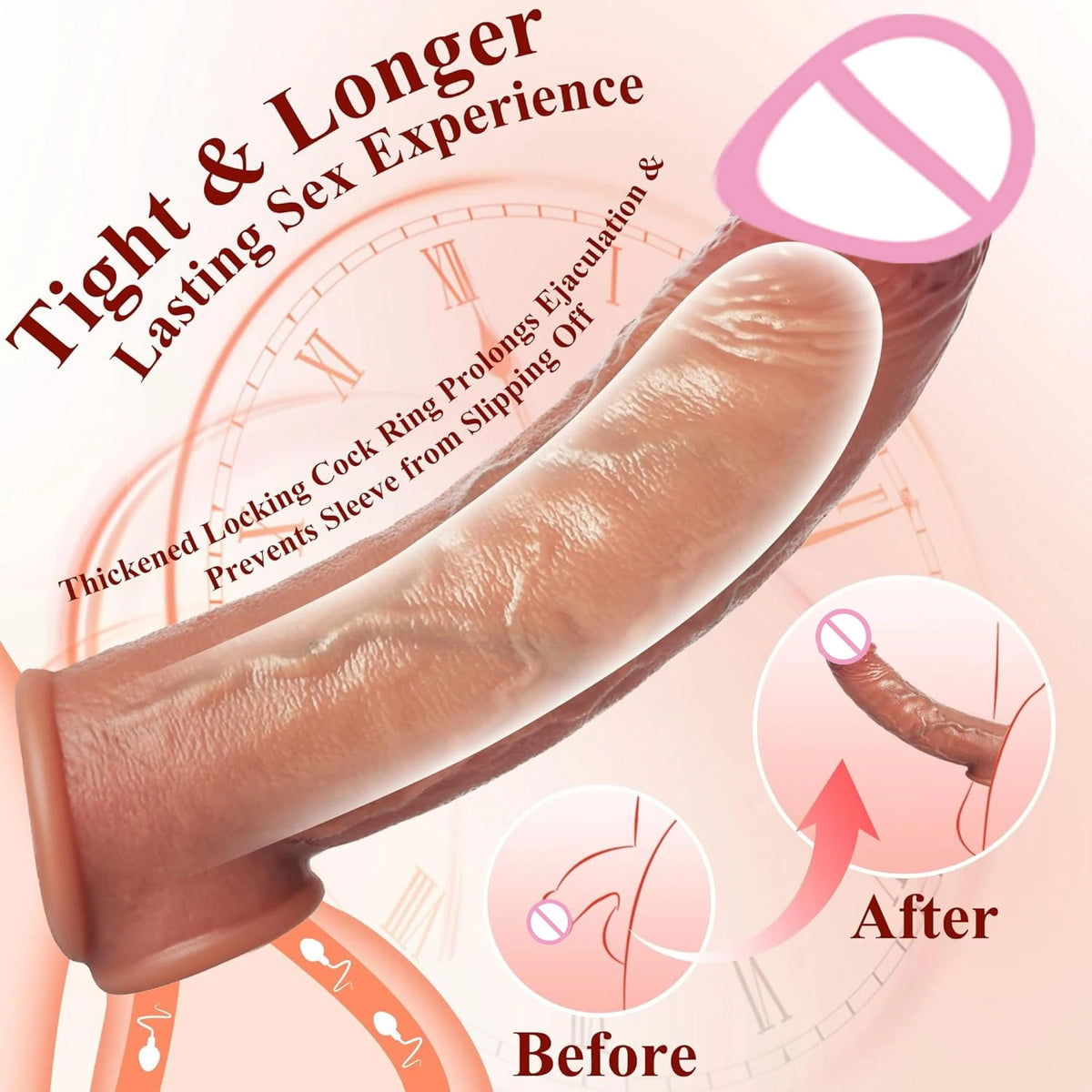 Realistic Silicone P.enis Sleeve