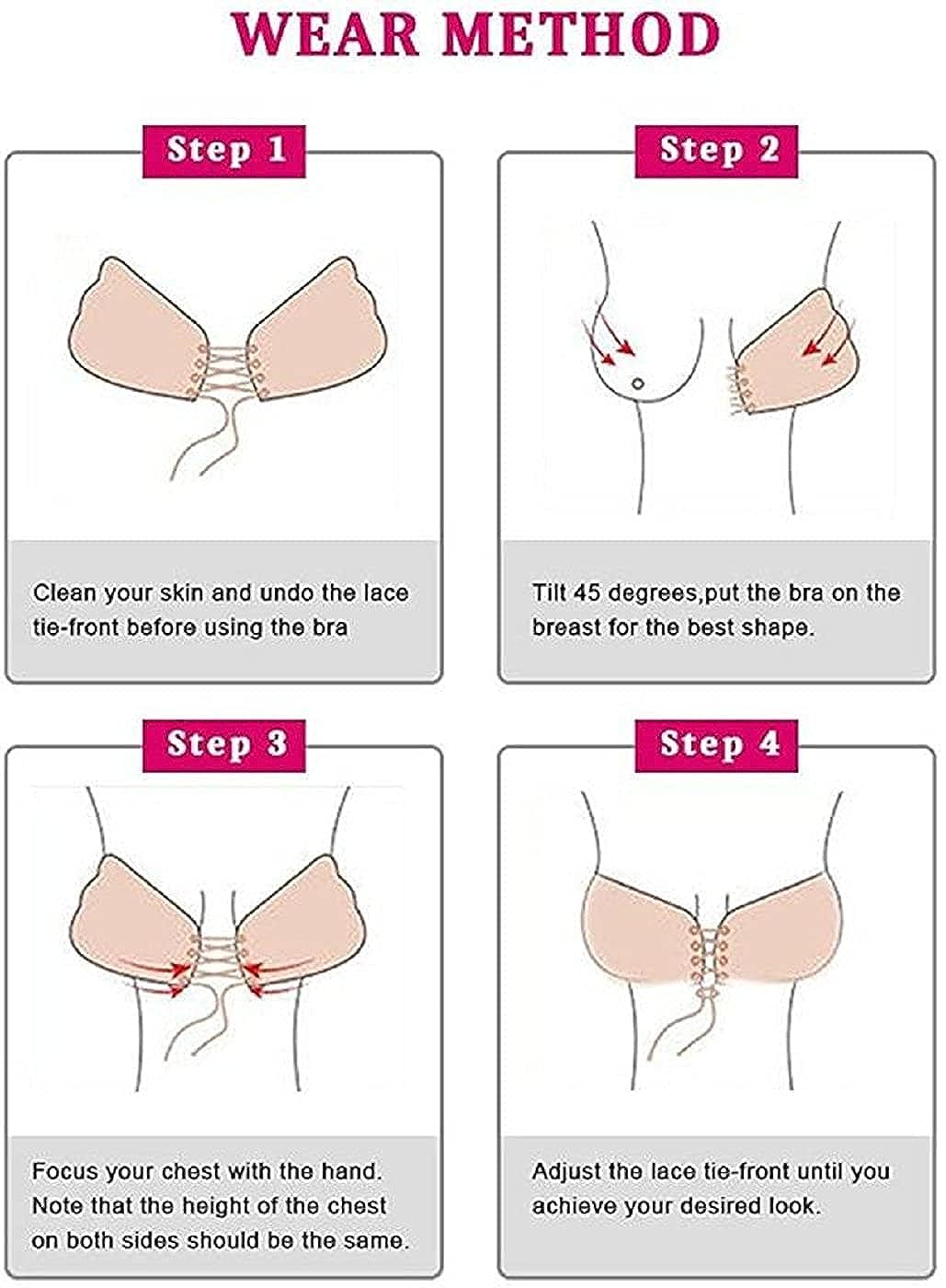 Butterfly Style Sticky Push Up Bra