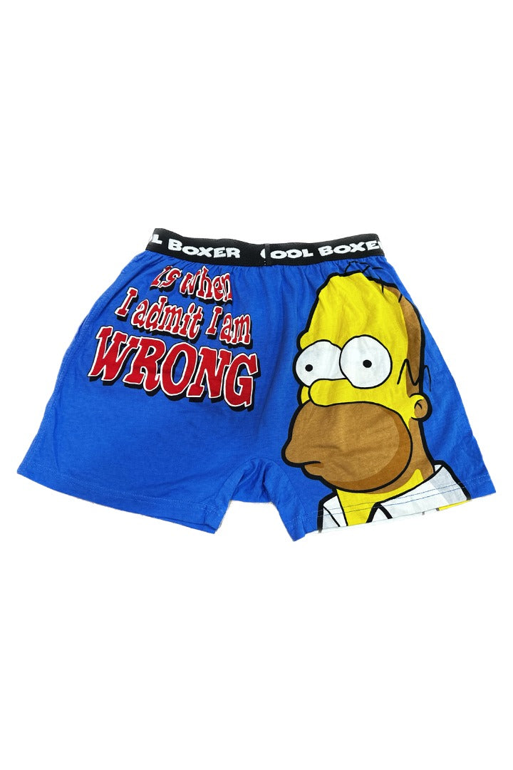 Men's Simpsons "The Only Time I Am Right" Cartoon Printed Modal Boxers