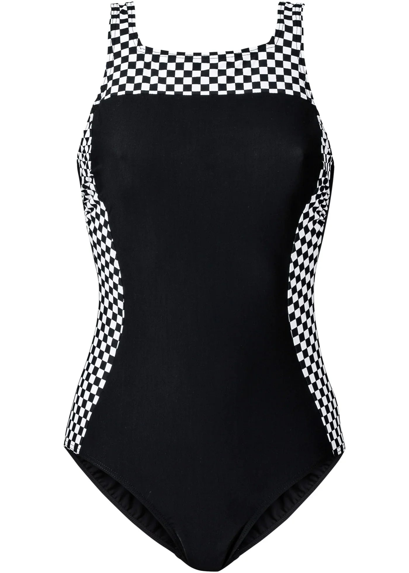 Black Check Shaping Swimsuit