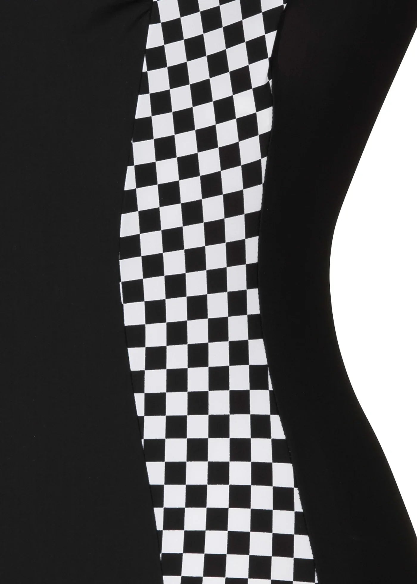 Black Check Shaping Swimsuit