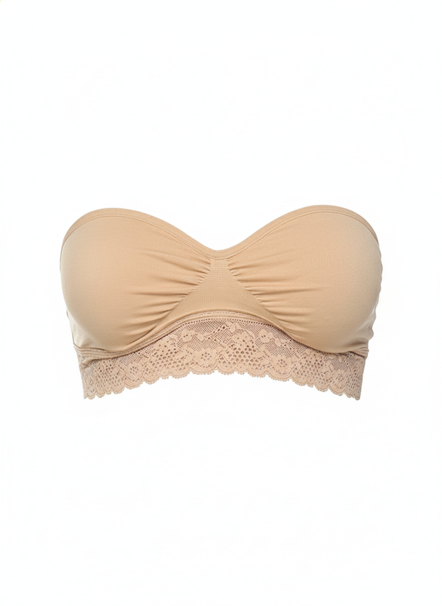 Padded Tube Bralette Light Brown